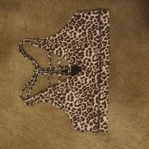 Zyia Active Leopard Grid Bra Size XL